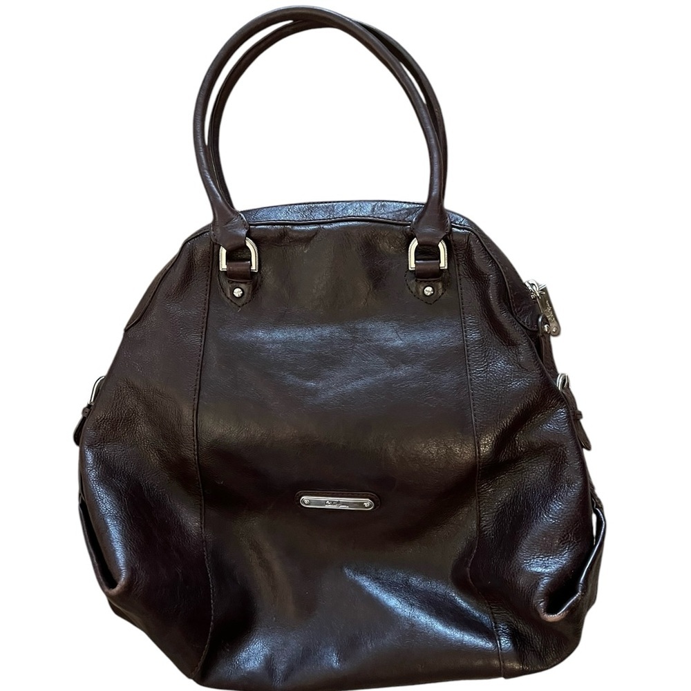 Cole Haan Dark Brown Leather Shoulder Bag - Picture 2 of 6